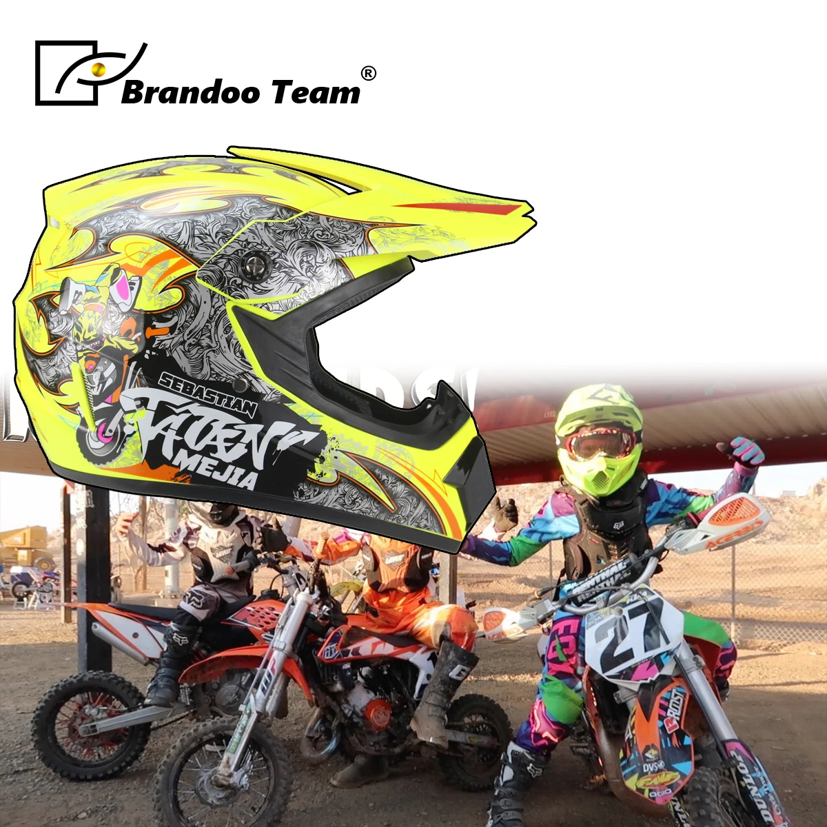 Детский шлем с полным лицом детский спортивный защитный для езды на велосипеде