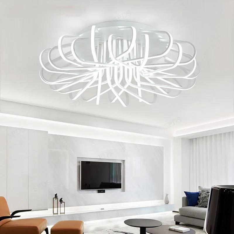 Modern Bird Nest Wrought Iron Aluminium LED Interior Lighting Ceiling Lamps Home Decoration Remote Surface Mounted Lamp | Освещение