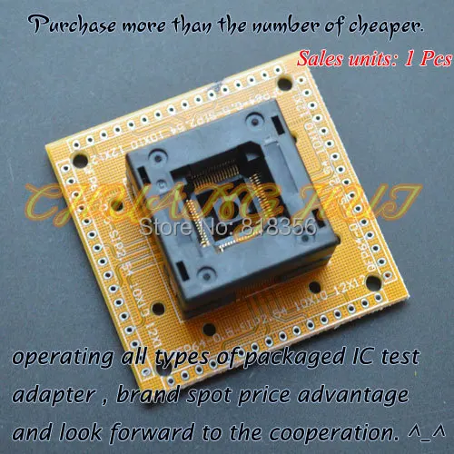 

QFP64 LQFP64 TQFP64 IC test socket With terminal board Pitch=0.5 Size=10x10mm/12x12mm