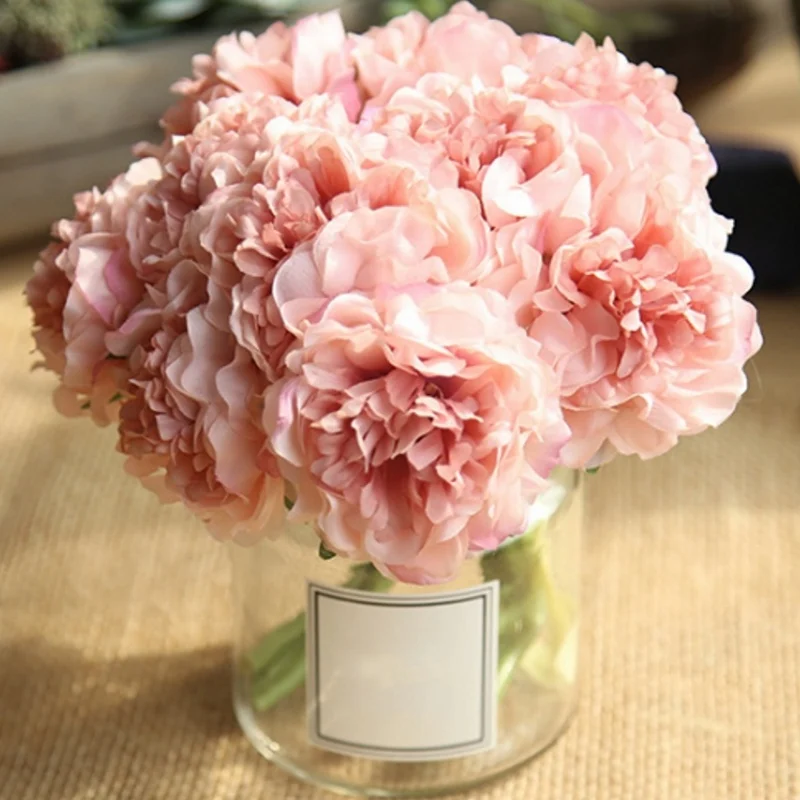 Искусственные цветы Пион украшения 5 головок пионы поддельные цветочный Декор