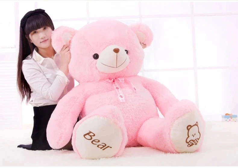 

huge 120cm pink teddy bear plush toy soft throw pillow Christmas gift h2859