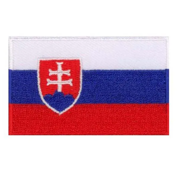

Slovakia Embroidery Patch/Emblem Made by Twill and Flat Broder with Iron On Backing Welcome Custom MOQ50pcs Free Shipping