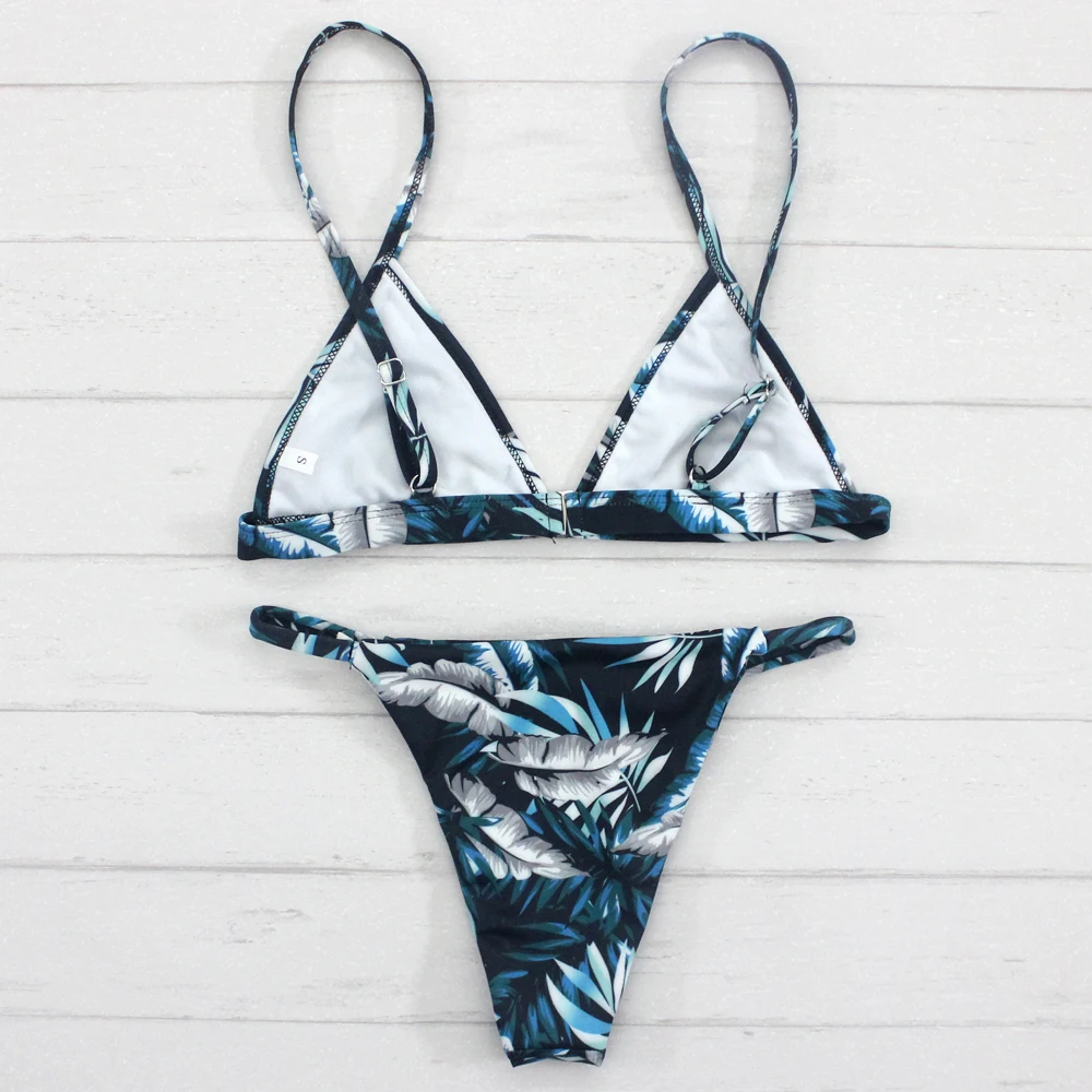 Бикини пуш-ап женское с принтом пикантный комплект бикини пляжная одежда