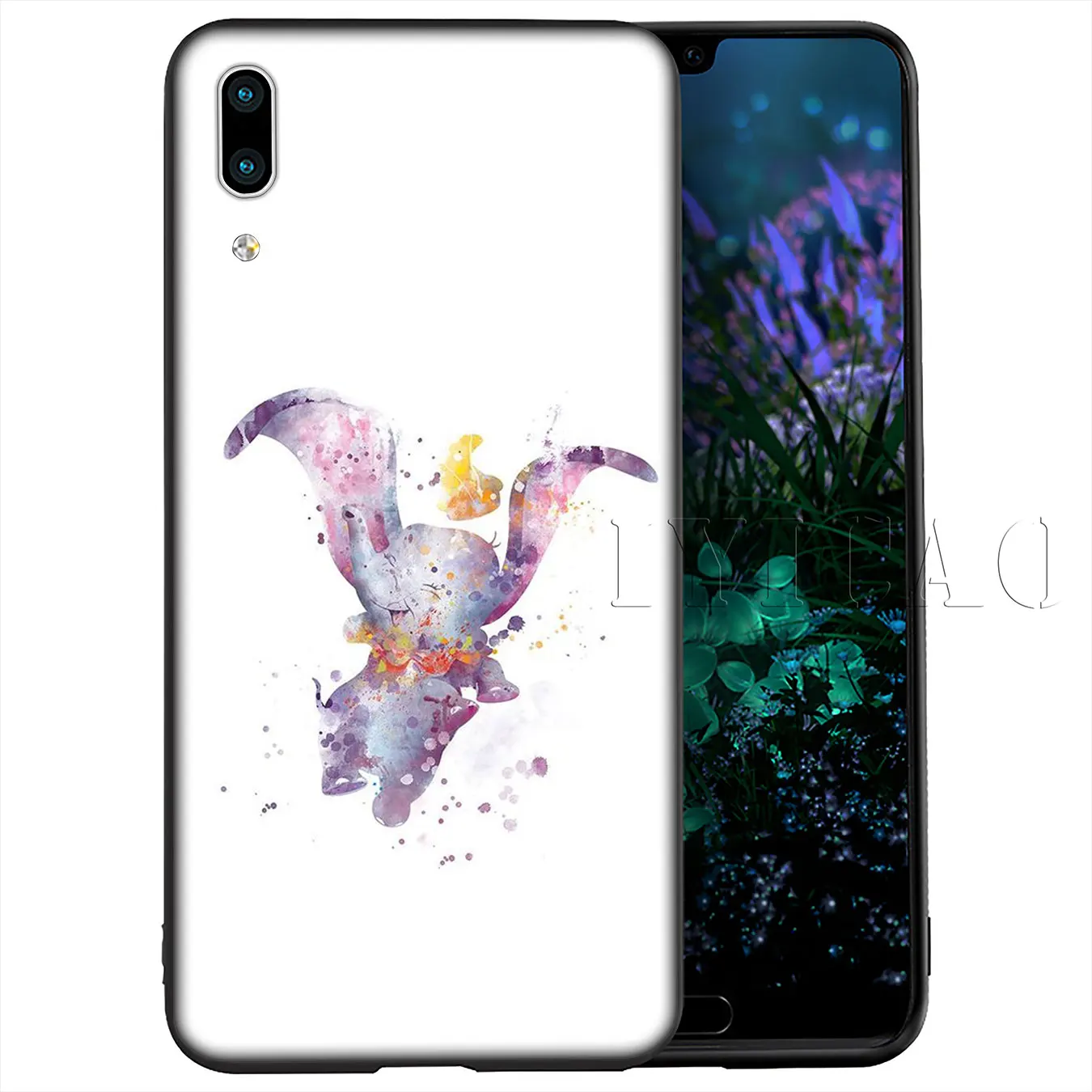 Мягкий силиконовый чехол для телефона IYICAO Dumbo elephant Huawei Y9 Y7 Y6 Prime 2019 Honor 20 8C 8X 8 9 9X 10 Lite