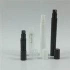 1000 шт.лот, 2345 мл, черный, прозрачный, белый, пластиковый флакон-распылитель, маленькие флаконы для духов, пластиковая бутылка для духов с обжимным горлышком