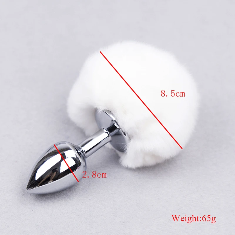 1pc Stainless Steel Rabbit Tail Anal Plug Bunny Metal Butt Dildo Sex Toys for Women Men Erotic Adult Game Product |