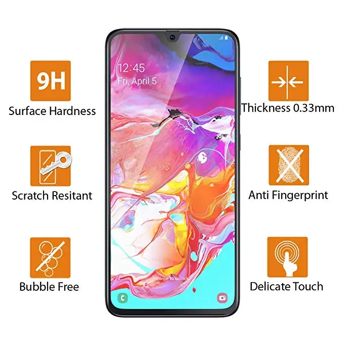 100 шт./лот для Samsung Galaxy A20 A40 A70 A 20 40 70 полное покрытие закаленное стекло 3D Защитная