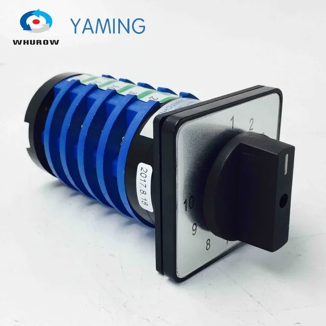 

Welding machine switch KDHC-32/5 CO2 gas welding machine changeover rotary cam switch 32A 5 poles 10 positions 20 terminals