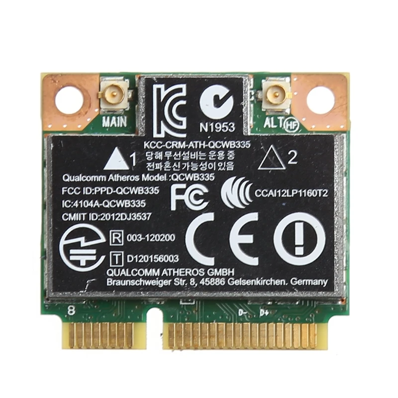 802.11b/g/n WiFi Bluetooth 4.0 Wireless Half Mini PCI-E Card For HP Atheros QCWB335 AR9565 SPS 690019-001 733476-001 | Компьютеры и