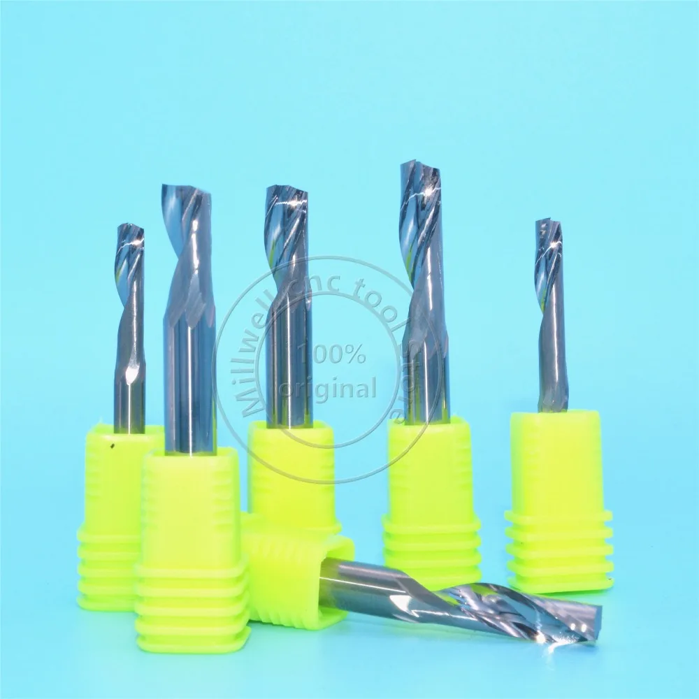 1PCS-cnc карбид вольфрама фреза, 1 Флейта алюминиевые композитные панели концевая фреза, алюминиевый сплав, медный сплав Гравировальный Бит