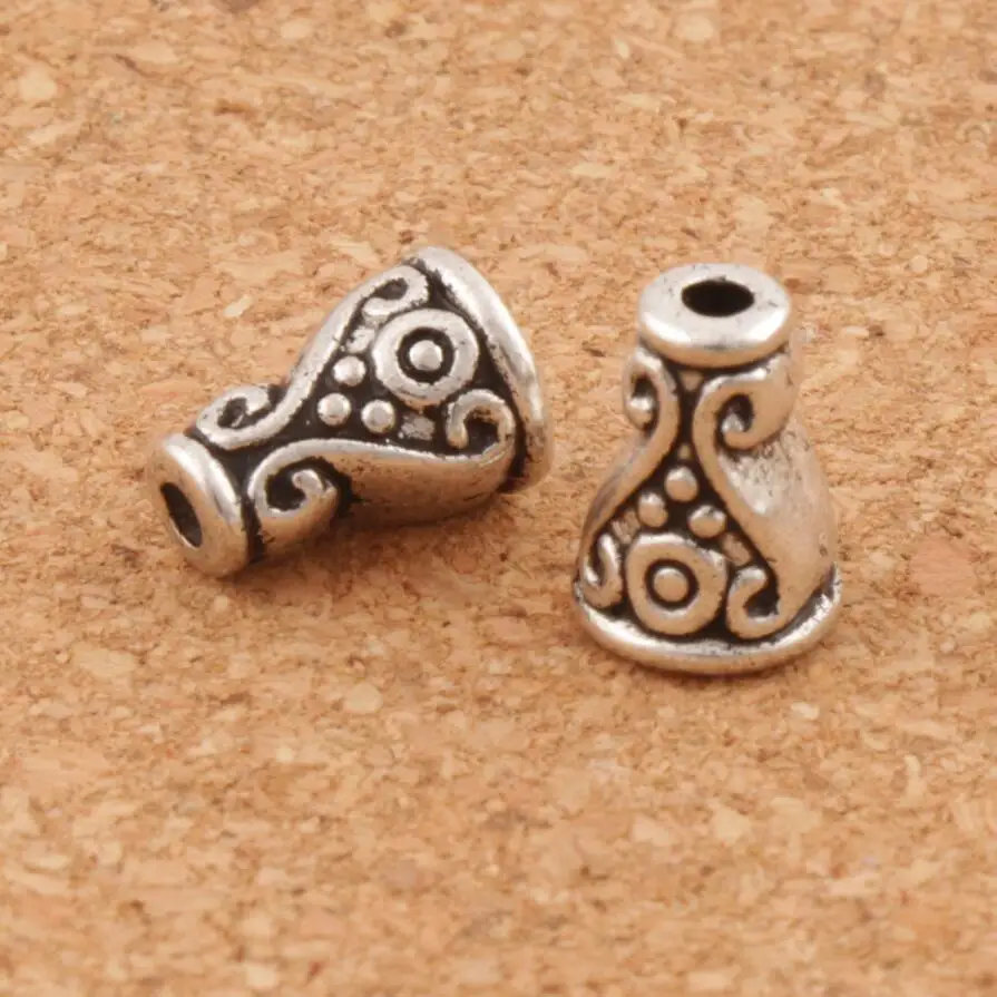 Конусная шапочка в виде цветов и точек для бусин фурнитура ювелирных изделий