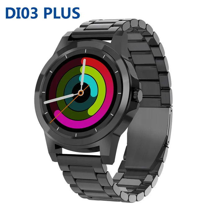 Умные часы Diggro DI03/DI03 PLUS, Bluetooth 4,0, IP67, водонепроницаемые, MTK2502, пульсометр, вызов, SMS, напоминание, шагомер, для Android IOS - Цвет: black steel