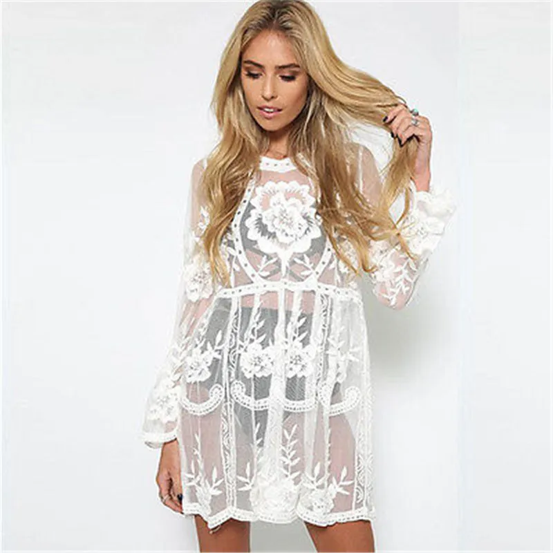 Модный сексуальный женский кружевной купальник бикини кроше кружевное пляжное