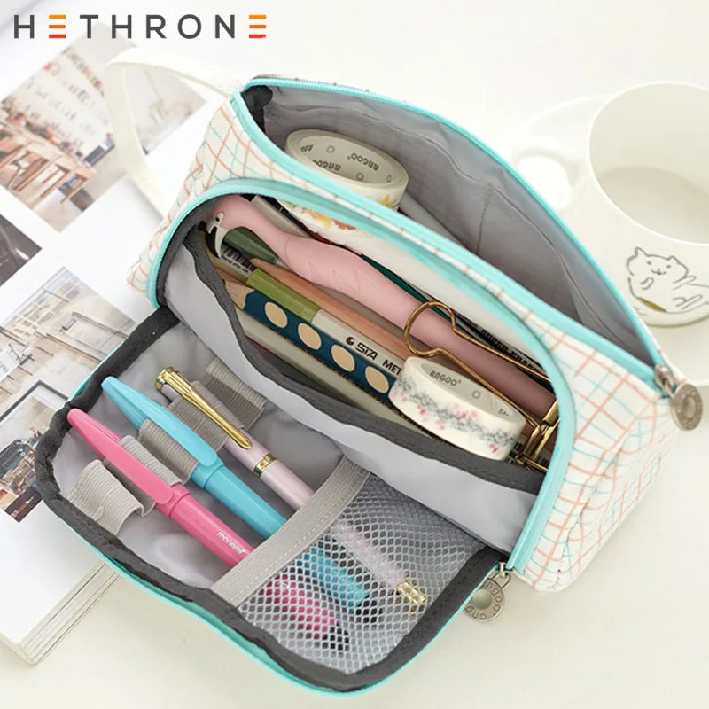 Hethrone Canvas Прекрасный Большой Вместительный Чехол-карандаш милый чехол-карандаш