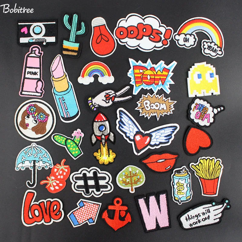 

Симпатичные Красные и розовые патчи для девочек, детские красивые патчи небольшого размера с утюгом для шитья одежды ручной работы