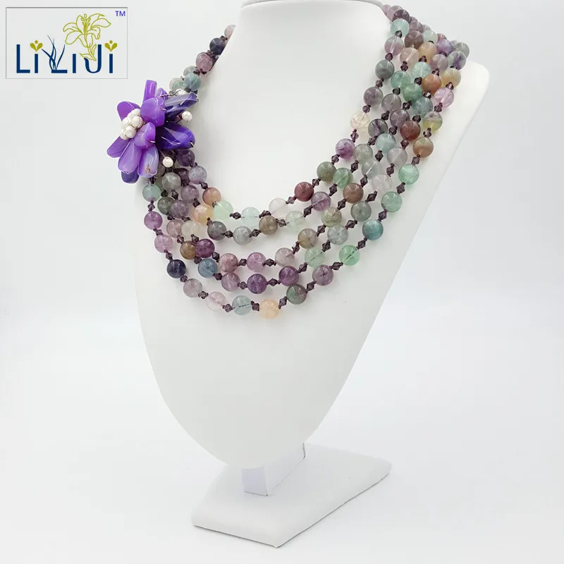 Натуральный флюорит 10 мм круглые бусины Фиолетовый Агат ручной работы большой