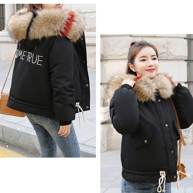 2020 Новое поступление зимняя куртка женская короткая верхняя одежда модная с