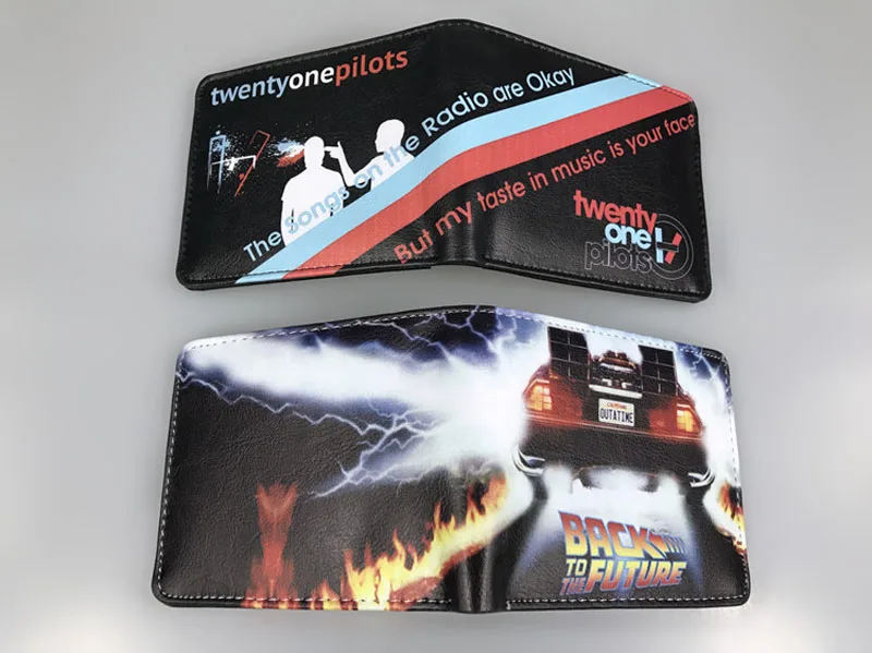 Кошелек с рисунком из аниме Назад в будущее мужской кошелек для долларов сумки