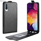 Для Samsung Galaxy A50 чехол Вертикальная искусственная кожа и силикон держатель для карт чехол для телефона для Galaxy A50 A 50 SM-A505F A505 a505f флип
