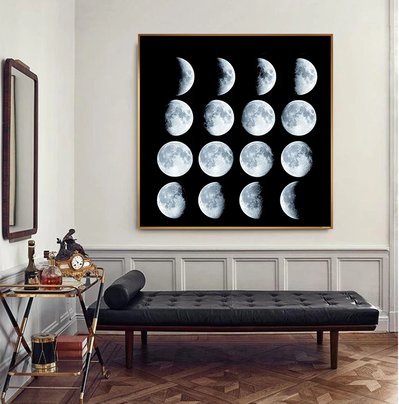 Модные плакаты на холсте с изображением космоса планеты пейзажа настенные