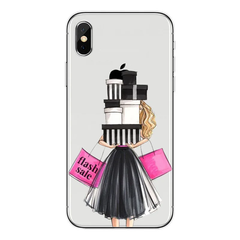 Для iPhone X 10 5,8, мягкий чехол из ТПУ с Эйфелевой текстурой для iPhone 6, 6 S, 7, 8 Plus, 5S, SE, 7, 8, Париж, Vogue, Роскошный прозрачный силиконовый чехол для телефона - Цвет: TPU
