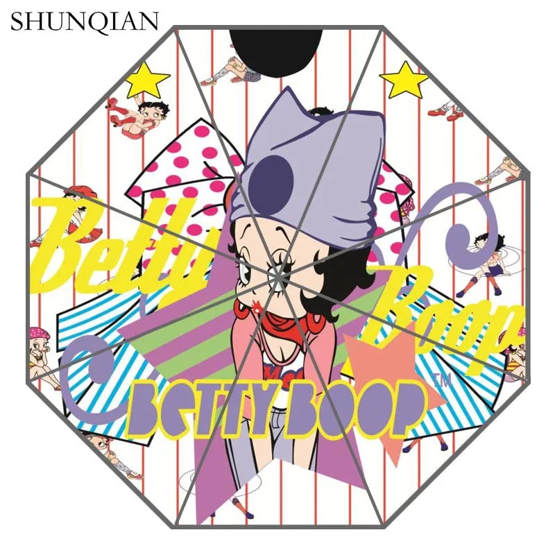 26 P# Betty Boop 02 зонт с индивидуальным принтом складной зонт от солнца и дождя для путешествий, не автоматический декоративный Высококачественный зонтик - Цвет: 26