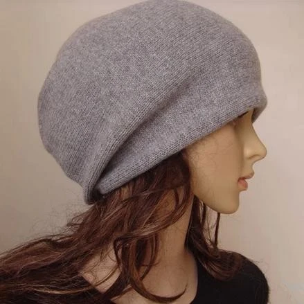 Новинка 2018 модные женские шапки из 100% козьего кашемира большого размера плотная