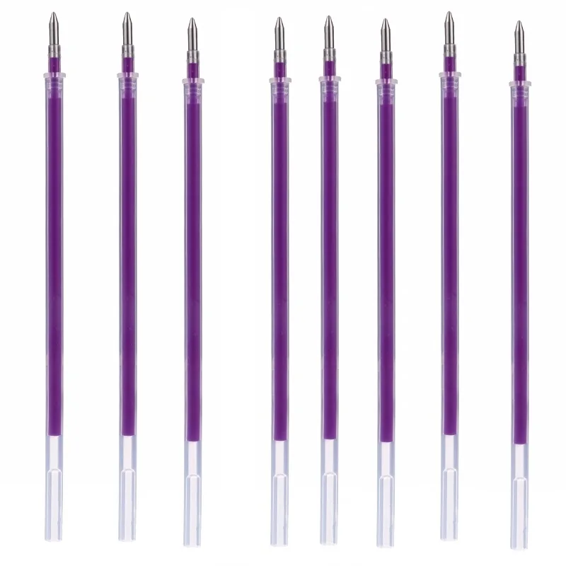 8Pcs Purple Refills 8 шт./компл. со стирающимися чернилами гелевые ручки Magic Контроль температуры красочная ручка 0,5 мм Радужная ручка, ручка для студентов подарок школьные канцелярские товары - Цвет: 8Pcs Purple Refills