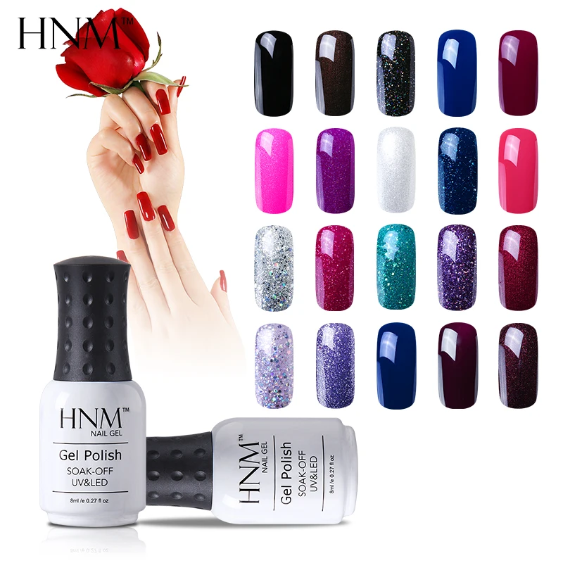 HNM 28 Rough Color 8ML Gel Nail Polish Hybrid Varnish Semi Permanent UV Led Soak Off Lucky GelLak ink | Красота и здоровье