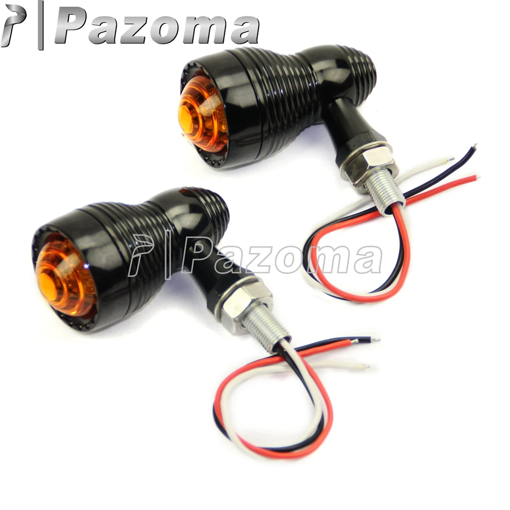 Запчасти для мотоцикла черный Янтарный светодиодный указатель поворота