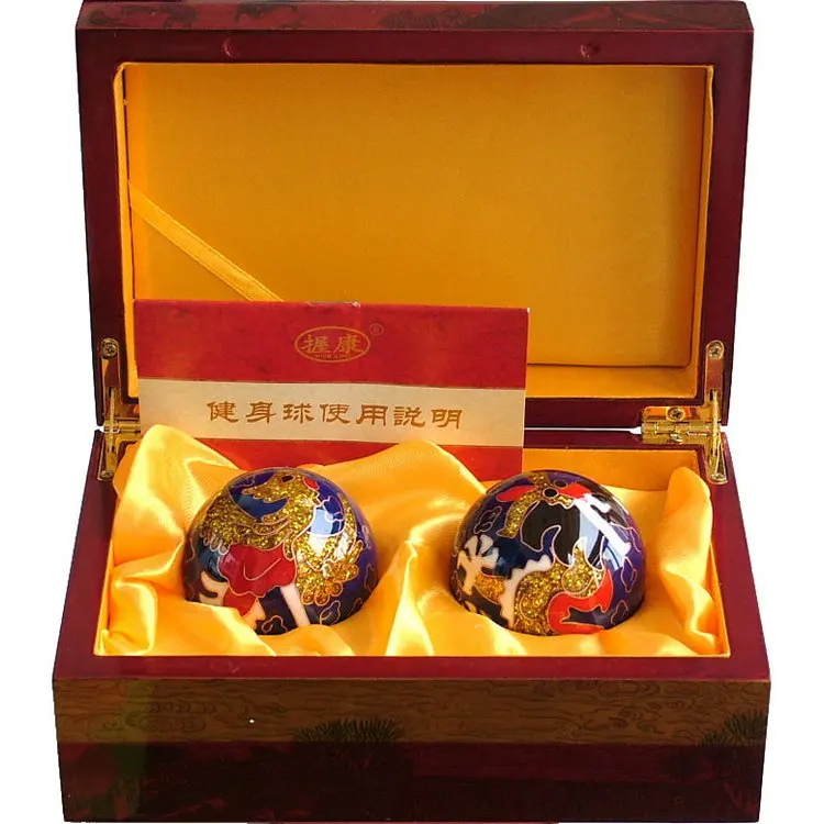 Chinese Health Exercise Balls,Hand Ball ,Dragon And Phoenix Pattern Diameter 5 Cm,one Pair