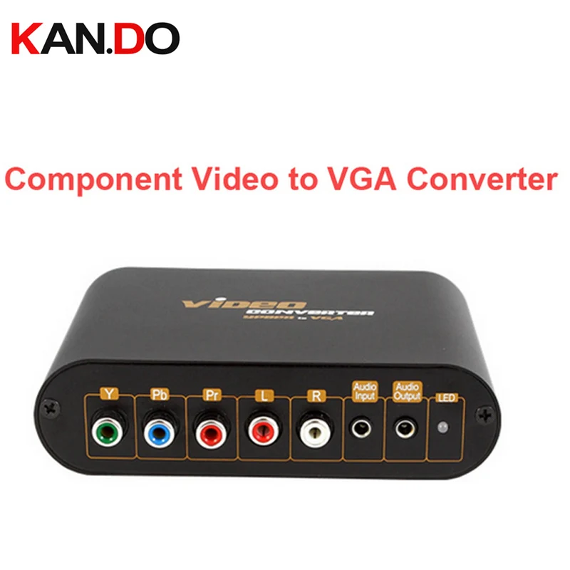 7600 компонентный преобразователь видео в VGA YPbPr композитные и S адаптер вывода AV