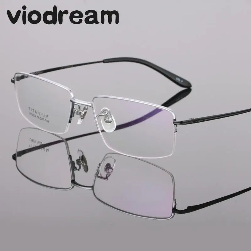 Viodream очки из чистого титана полуоправы для очков деловые мужские по рецепту