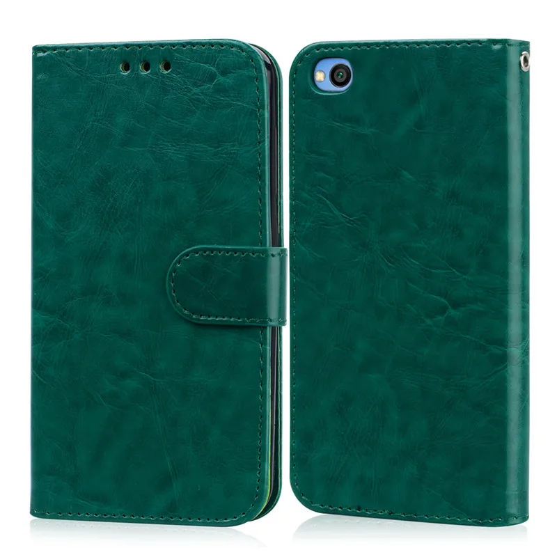 Dark Green Чехол-книжка с бумажником для Xiaomi Redmi Go, роскошный чехол-книжка с подставкой для Xiaomi Redmi Go, чехол для телефона с держателем для карт, бампер, чехол - Цвет: Dark Green