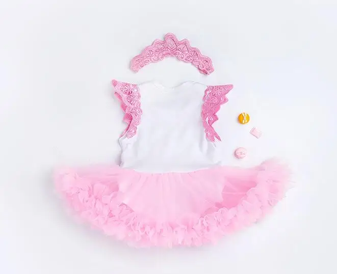 Одежда подходит для 50-57 см силикона Reborn Baby Doll Игрушечные лошадки розовое платье 3 шт./компл. Костюмы костюм куклы's Интимные аксессуары