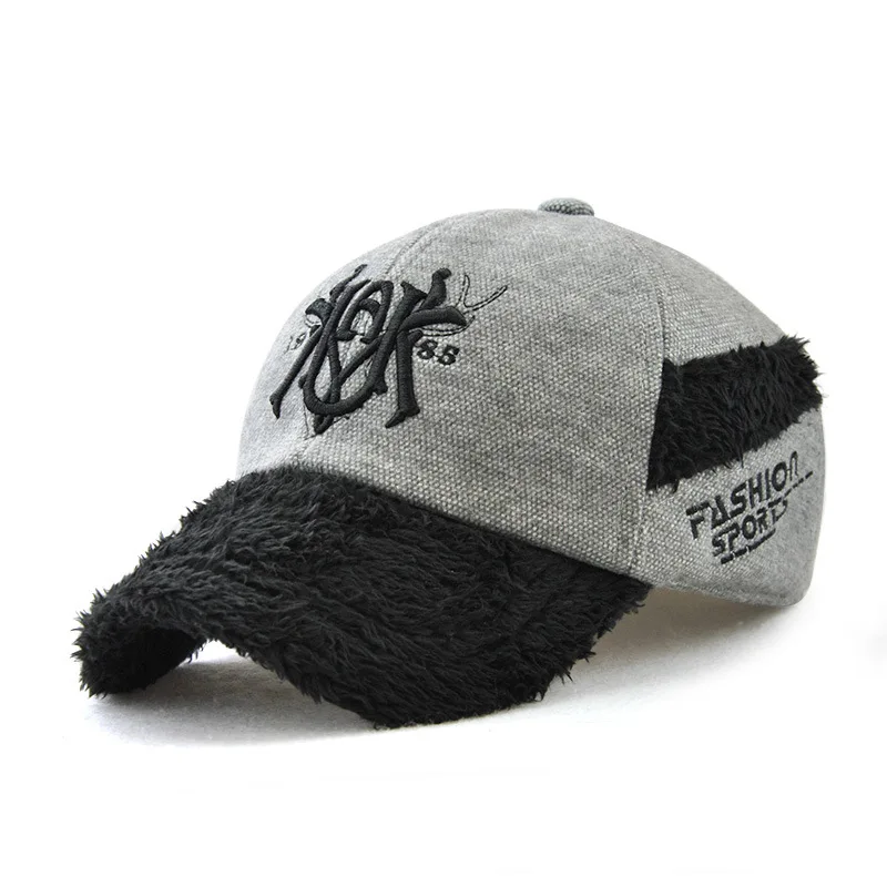Детская шапка Snapback [JAMONT] зимняя теплая утепленная бейсбольная кепка для