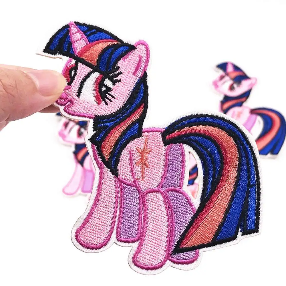 Микс 6 шт My Little Horse нашивки в форме единорога для одежды пришить или гладить на