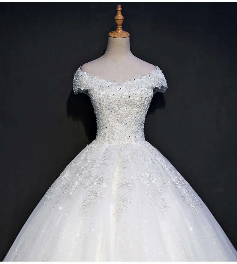 Кружевное бальное платье QQ Lover с вырезом лодочкой для свадьбы 2019|lace wedding dress|wedding
