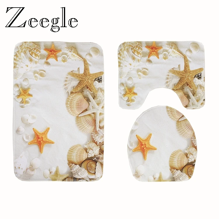 Zeegle Ванная комната напольные коврики 3 шт. коврик для ванной комнаты Набор