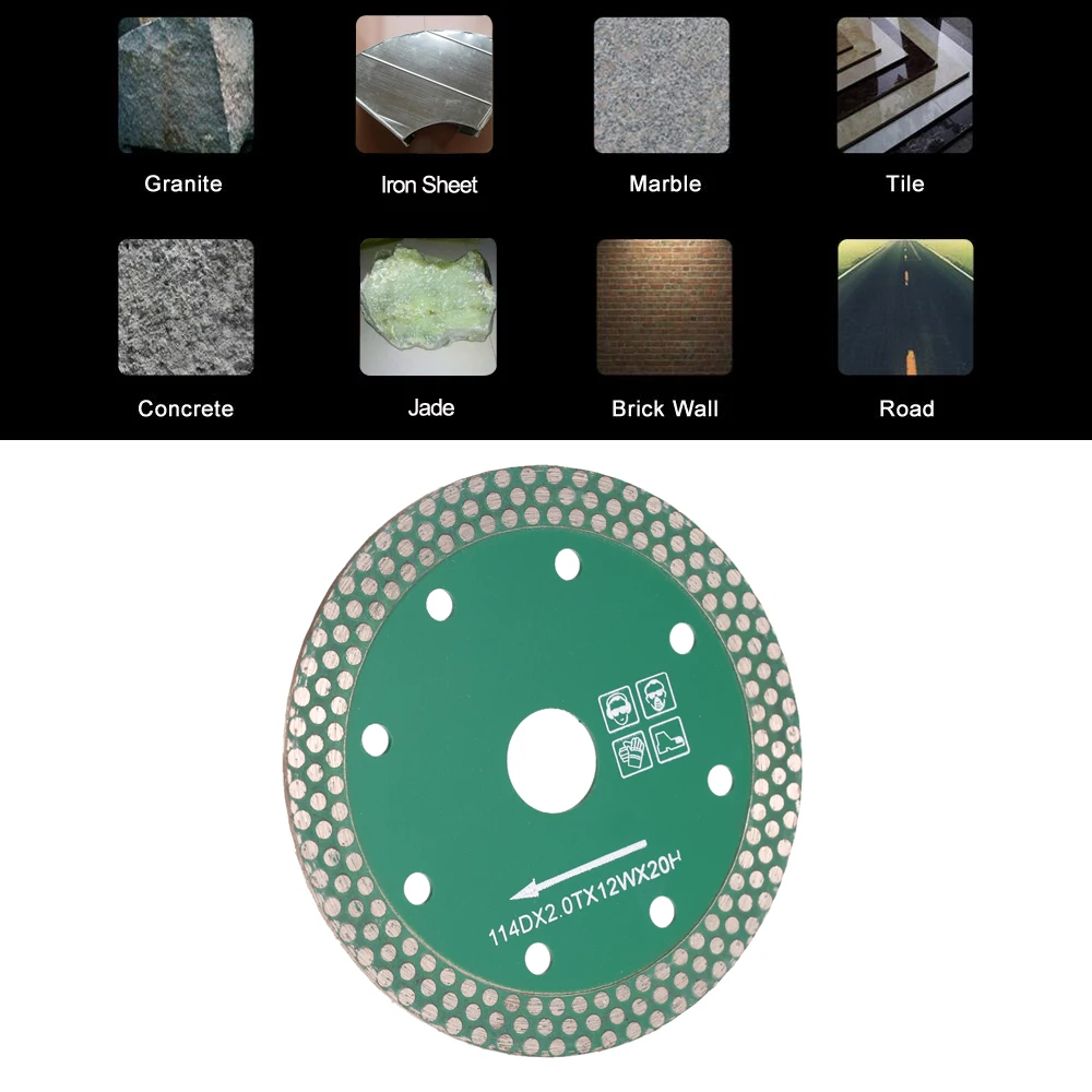 Алмазное лезвие для сухой резки пилы с 8 охлаждающими отверстиями 20 мм внутренний