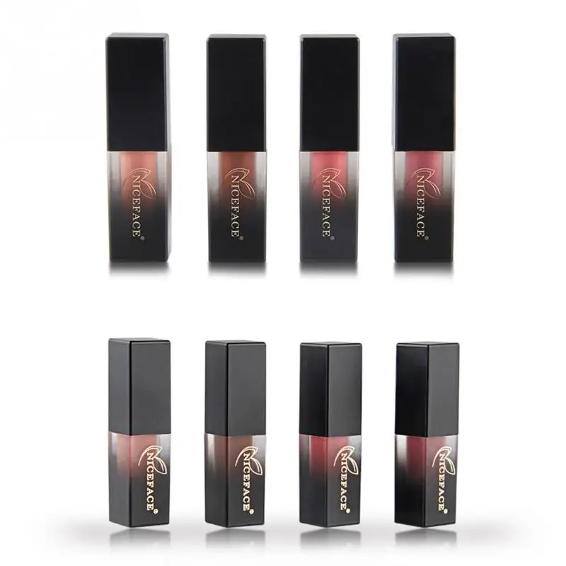 Блеск для губ Долгое Водонепроницаемый макияж Шелковистые матовые Косметика