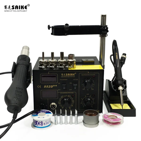 Package 5 SAIKE 852D++ 2 в 1 SMD паяльная станция фена паяльная станция 220 в 110 В - Цвет: Package 5