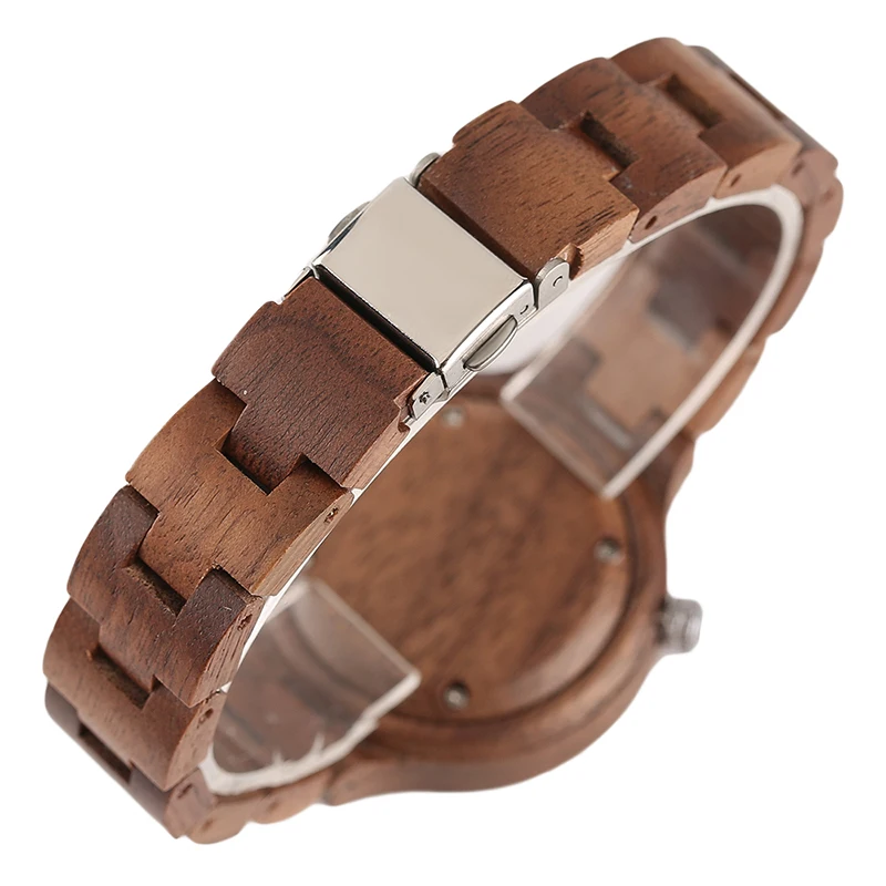 

Luxury Full Wood Bangle Womens Creative Wooden Wristwatch Ladies Bracelet Clasp Quartz Analog Watches Female Retro Fashion Gift