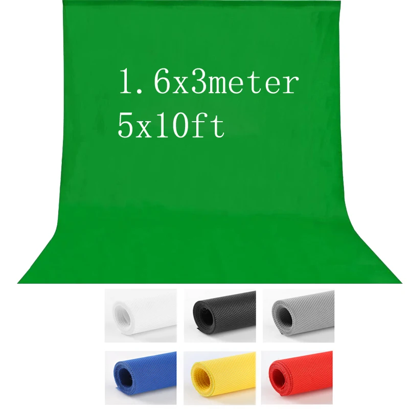 7colors 1.6X3m Non Woven Photography studio Green Screen Chroma key Background Backdrop for Studio Photo lighting 5x10ft | Электроника