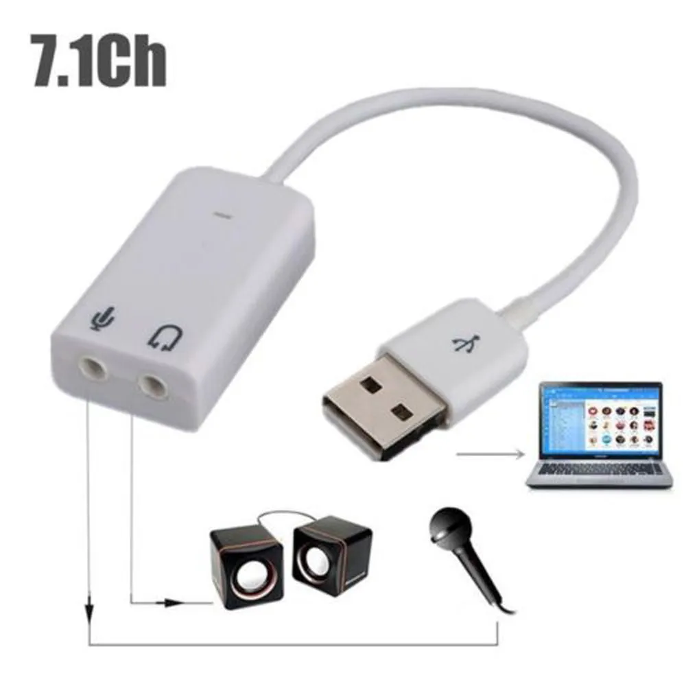 Внешний Виртуальный USB 2 0 для ноутбука конвертер стерео звуковая карта аудио