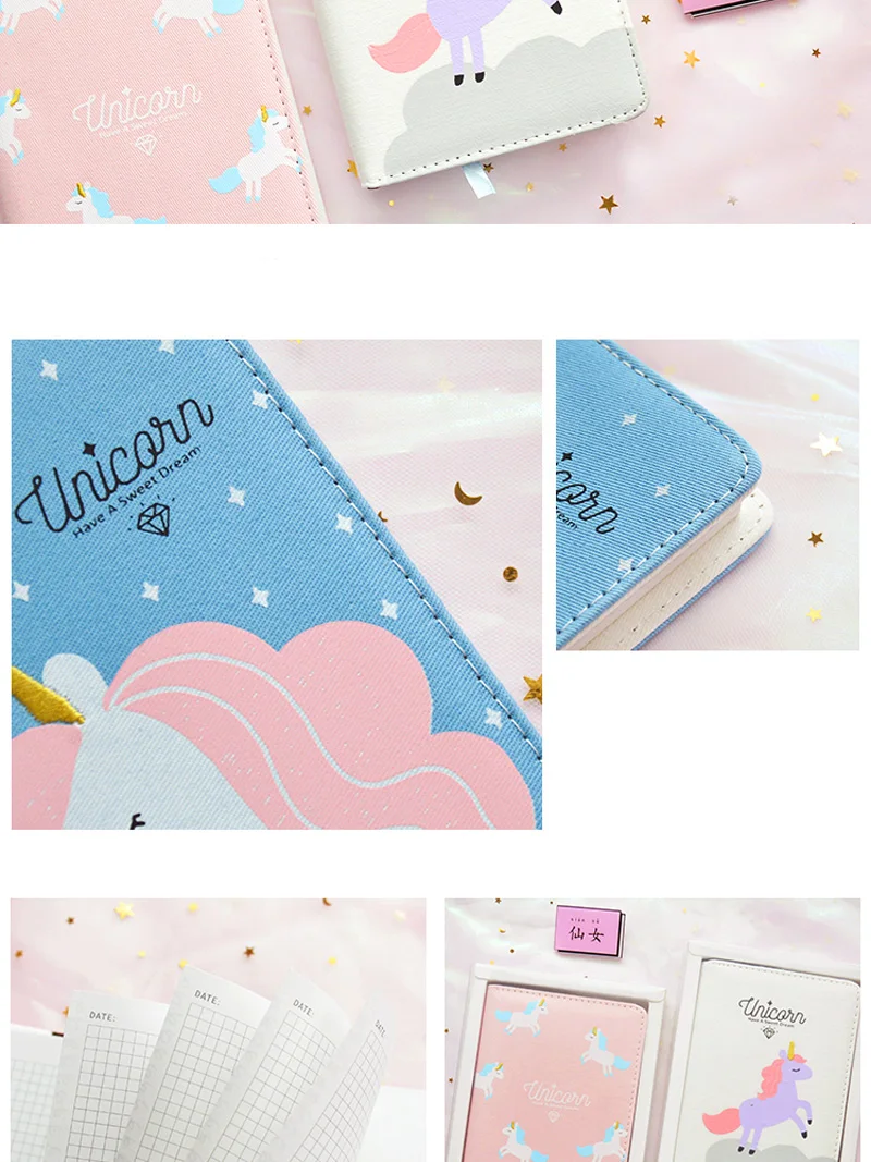 A6 Kawaii Bullet Journal повестки дня Планировщик крышка ткани записная книжка модные Тетрадь планировщик Дневник Школьные принадлежности Defter