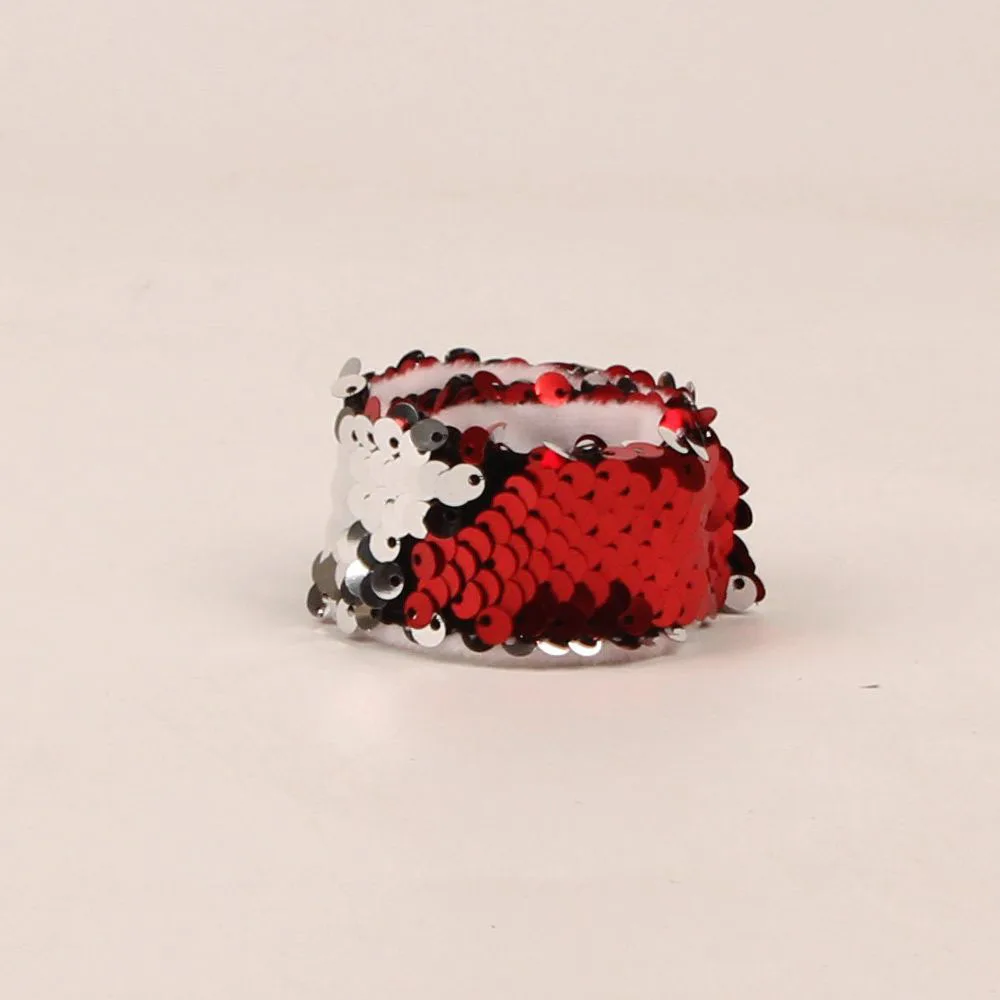 red silvery Двойной цвет СЛЭП браслеты игровой способ ремешок для детей день рождения праздник пляжные вечерние цена поставщика сюрприз - Окраска металла: red silvery