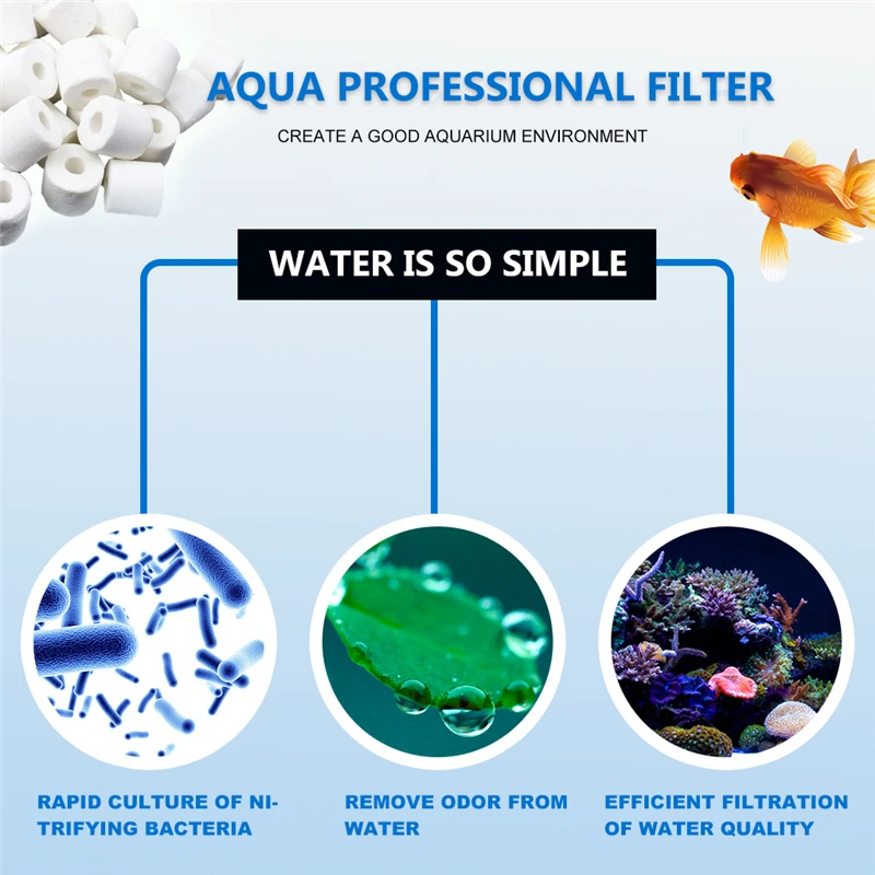 Аквариум Биохимический шар БИО керамические кольца аквариумный фильтр Медиа с