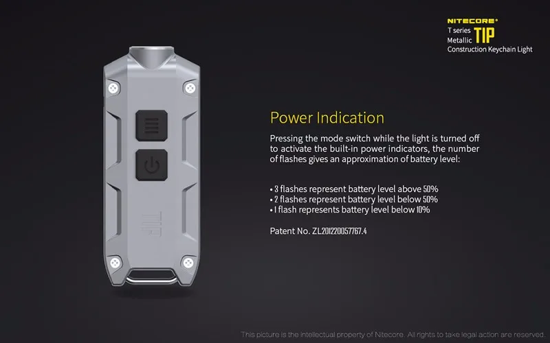 Заводская цена Nitecore наконечник металлический конструкция USB Перезаряжаемый брелок свет с 360 люмен