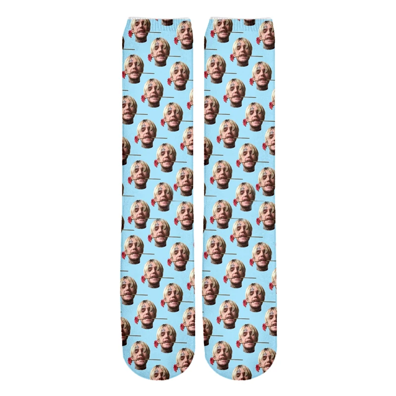 

Plstar Cosmos Lil Peep character Harajuku Graffiti Puzzle New Style 3d Print Men Women Funny socks 3D High Socks Men Women high